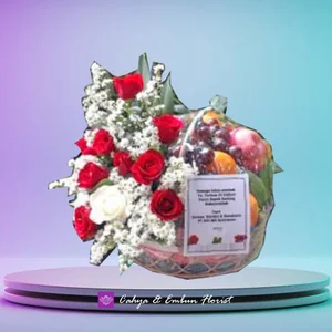 Parcel Buah Plus Bunga 003 — Toko Bunga Bogor Cahya & Embun Florist